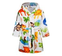 Baogaier Enfants Peignoir de Bain Garçons Filles à Capuche Robe de Chambre Doux Pyjamas Vêtements de Nuit Adolescent Imprimé Animal Polaire avoir Ceinture et Poche Bébé Tout-petits 1 2 3 4 5 6 7 Ans