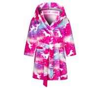 Baogaier Enfants Peignoir de Bain Garçons Filles à Capuche Robe de Chambre Doux Pyjamas Vêtements de Nuit Adolescent Imprimé Animal Polaire avoir Ceinture et Poche Bébé Tout-petits 1 2 3 4 5 6 7 Ans