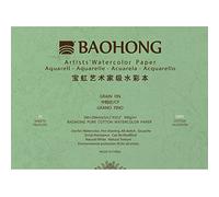 BAOHONG Bloc de papier aquarelle 20 feuilles, qualité artiste, 100 % coton, 63,5 kg/300 g/m², 36 x 26 cm, pressé à froid