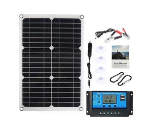BAOJUHUIKANG Kit de Panneau Solaire étanche monocristallin 500W, Panneau Solaire monocristallin Portable Haute Puissance s'applique à la Batterie de Ferme de Toit de remorque de Camping-Car