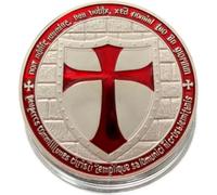 Baokuan Pièces De Monnaie des Templiers, Croix, Jeton Religieux Chrétien, Jeton De Prière De Poche, Pièces De Jésus, Cadeaux De Noël Chrétiens pour Femme, Jeton De Défi