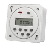 BAOMAIN CN101A Programmateur hebdomadaire numérique, DC/AC 12 V,16A | Couvercle étanche, interrupteur horaire LCD, minuterie programmable 28 programmes Marche/Arrêt, solaire et bateau