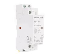 BAOMAIN Contacteur AC Domestique 25A, 2 Pôles 1NO 1NC (Inverseur), Tension de Bobine 230V AC, Montage sur Rail DIN 35mm, Homologué VDE pour Domotique et Énergie, BCT-25/11 (2P 1NO 1NC 220V)