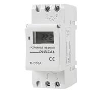 BAOMAIN Horloge programmable hebdomadaire Digital LCD 30A Ampère 32 on & 32 Off Interrupteur de répétition de l'heure,THC30A 220V