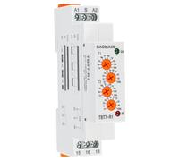 BAOMAIN Relais Temporisé Asymétrique TBT7-R1, Cycleur de Répétition Universel AC/DC 12V-240V, 16A SPDT, Minuterie Cyclique pour Ventilation, Déshumidification et Arrosage, Montage Rail DIN