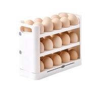 Baoqifong Rangement Œufs Réfrigérateur - Plateau Économiseur d'Espace avec Poignées - Grand Organisateur de Stockage d'Oeufs pour Réfrigérateur - Compatible Congélateur Cuisine Maison Placard