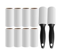 Baoqifong Rouleaux Adhésifs Poils Animaux | Enlève Poils sur Textiles - Kit avec 2 Manches et 600 Feuilles Collantes pour Meubles, Literie, Sols, Tapis, Vêtements, Voiture