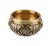 Baosity Coupe En Forme de Corne D'abondance, Bol Feng Shui, Bol de Rangement En Laiton, Bol Porte- Décoratif à Motif Artistique, Idéal Comme Cadeau, 10CM