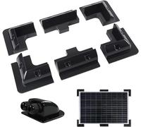 Baotkere Lot de 7 supports de montage pour panneau solaire en ABS, kit de protection d'angle de perçage avec presse-étoupe d'entrée de câble, utilisation sur le toit de la maison, le toit de