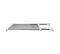 BAOYOUNI Étagère de Placard Extensible Etagere de Rangement Télescopique en Métal Bricolage Séparateur de Armoire Longueur Réglable 69-91,5 cm pour Cuisine, Salle de Bain, Chambre