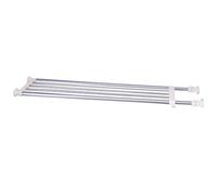 BAOYOUNI Étagère de Placard Extensible Separateur de Rangement Télescopique Armoire sans Percage Bricolage Organisateur de Stockage Rack, Longueur Réglable 99-153 cm, Ivoire