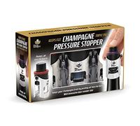 Bar Amigos® Triple Value Pack de 3 Champagne Pressure Stopper - Pression Bouchon Pour Bouteille de Champagne et Vin Pétillant Saver Pump Sealer Preserver Avec La Technologie Brevetée Et Innovante Rappel Date Commutateur Pour garder votre bouteille de vin mousseux frais pour 7 Jours Plus - 3 ans de garantie de satisfaction