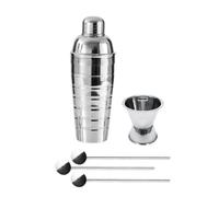 Bar Concept 750 ml Shaker cobbler 3 pièces avec jigger et 3 cuillères