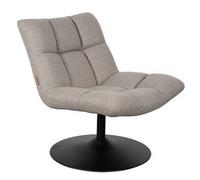 BAR - Fauteuil design pivotant en tissu gris clair Gris