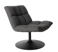 BAR - Fauteuil design pivotant en tissu gris foncé Gris