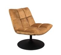 BAR - Fauteuil design pivotant en velours or Or