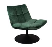 BAR - Fauteuil design pivotant en velours vert Vert