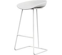 Bar industriels, Tabouret comptoir avec Dos Bas, Jambe en métal Repose-Pieds, îlot Cuisine, pub bistrot, Restaurant de Hautes tabourets, Livres (Blanc, 65 cm)