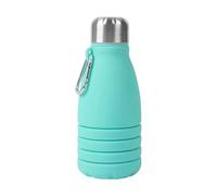 BAr392 Bouteille d'eau pliable en silicone pour le sport avec buse d'aspiration et verrouillage portable Platine de qualité alimentaire 550 ml Vert menthe Taille unique