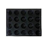 Barabesty Moule à gâteau en silicone 20 trous pour pizza, pain, hamburger, moule anti-adhésif