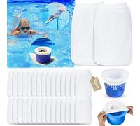 BARAKYEG 30Pcs Chaussettes de Skimmer de Piscine Pool Skimmer Socks Filtre Skimmer Piscine Nylon pour Panier Skimmer Réutilisable Chaussette Filtre Piscine Protégez La Piscine Propre,Feuilles,Écume
