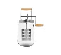Baratte à Beurre en Verre de 1,5 L, Capacité de 52 Onces Liquides, Baratte à Beurre à Manivelle, Pot Mason, Baratte à Beurre
