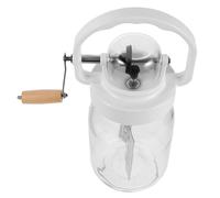Baratte à Beurre Manuelle à Manivelle, 1500ml Cuisine | Verre, Acier Inoxydable et Plastique, Usage Familial, Projets Diy, Fêtes et Débutants