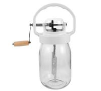 Baratte à Beurre Manuelle et Acier Inoxydable en Verre 1500ml | Manivelle Ergonomique, Nettoyage Facile, Résistance à Rouille, Usage Domestique, pour Débutants et Familles