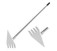 BARAYSTUS Binette 2 en 1, Manche Long 146.5cm, Lame Tranchante, Houe à Sarcler pour Désherber, Planter, Ameublir et Creuser des Sillons, Outil en INOX Robuste pour Potager et Jardin