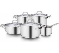 Barazzoni Batterie De Cuisine Chef Line 9 Pièces En Acier Inoxydable 18/10 Fabriquée En Italie