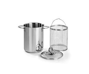 Barazzoni Cuit Asperges avec Panier, diamètre 16 cm, Acier Inoxydable 18/10