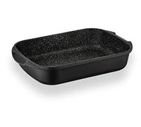 Barazzoni Les spéciaux lasagnes Ligne moulé, en Aluminium et intérieur en Marmotech, 30 x 22 cm, Noir alvéolé