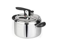 Barazzoni Marmite à pression Ameli 22 cm, capacité 5 l, fabriqué en Italie, inox 18/10, acier et noir