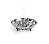 Barazzoni Panier pour Cuisson Vapeur avec Manche télescopique (sans Nickel), cm23, Acier Inoxydable, Acier
