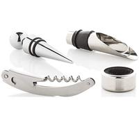BARBACADO Set à vin 4 Accessoires, Coffret Sommelier, Coffret vin, Accessoires pour Le vin, Tire-Bouchon, limonadier, Coffret oenophile, Cadeau fête des pères, Cadeau Papa