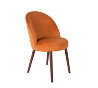 BARBARA - Chaise d'expo en velours orange Orange