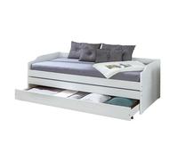 AltoBuy Barbara - Lit Gigogne 3 Couchages 90x200cm Bois Massif Vernis Blanc