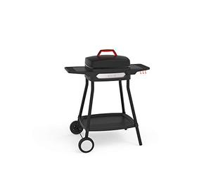 Barbecook Alexia 5111 barbecue électrique sur pied avec tablettes et roulettes, barbecue balcon, noir 84x55x97cm