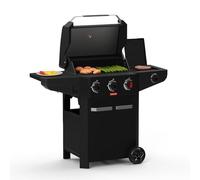 Barbecook Barbecue à gaz Luca 312 avec armoire et réchaud latéral noire 133.4x60.3x112.3cm