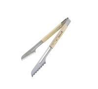 Barbecook pince bbq, pince de luxe, pince à barbecue, accessoire barbecue, Acier Inox/Bouleau, 40 cm, Argent