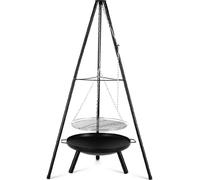 Barbecue à charbon BBQ Rotisserie - Rôtissoire suspendue - Acier inoxydable - Panier à feu/brasero - Facile à nettoyer - Protection haute pression