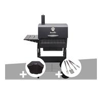 Barbecue à charbon charcoal m + housse de protection + kit 3 ustensiles - char-b