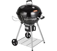 Barbecue à charbon de bois compact de 56 cm, noir, avec couvercle