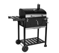 Royal Gourmet Barbecue à charbon 100x64,5x104,5 cm avec couvercle, thermomètre, poignée inox Noir