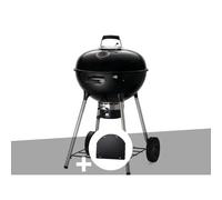 Barbecue à charbon Kettle Premium 57 cm + Plancha pour barbecue - Napoléon