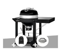 Barbecue à charbon kettle pro 57 cm sur chariot + housse de protection + lot de