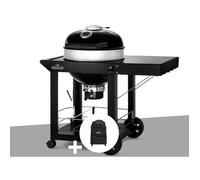 Barbecue à charbon kettle pro 57 cm sur chariot + housse de protection - napoleo