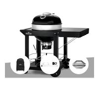 Barbecue à charbon kettle pro 57 cm sur chariot + housse de,protection + rôtisso