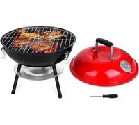 Barbecue à charbon portable de 14 pouces pour l'extérieur - Mini-barbecue pour le jardin, le camping et les pique-niques