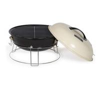 Barbecue à Charbon Portable Livoo DOC301 - ø34 cm, Grille Cuisson chromée - Revêtement en acier émaillé, avec clapet d'aération
